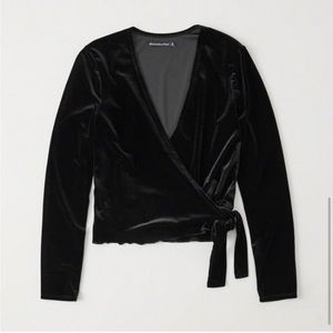 Velvet Wrap Top Abercrombie and Fitch Size Small